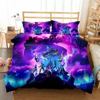 Комплект постельного белья для детей Play Station King Queen Double Full Twin Single Size EU Single 135x200cm