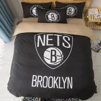 Комплект постельного белья для детской комнаты из трех предметов для мальчиков с изображением любимого баскетбольного вида спорта, комплект постельного белья, пододеяльник, наволочки 0.9m bed sheet