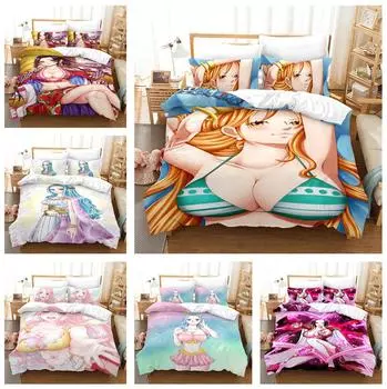 Комплект постельного белья для девочек с героями мультфильмов, домашнее пододеяльник, наволочка, двуспальная кровать, полноразмерное покрывало, моющаяся молния, удобное украшение для дома Baby 100x135cm