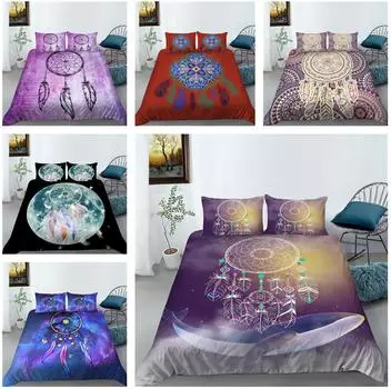 Комплект постельного белья для дома в богемном стиле «Ловец снов», комплект постельного белья AU, полный размер, одинарное/двойное украшение для дома Baby 100x135cm