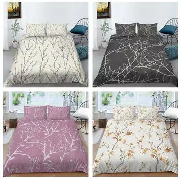Комплект постельного белья для дома с 3D принтом дерева, для взрослых и детей, пододеяльник, наволочка, простыня/двуспальная кровать, 2/3 предмета, украшение для спальни Baby 100x135cm
