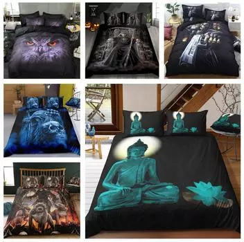 Комплект постельного белья для дома с 3D цифровой печатью, наволочка, комплект постельного белья, пододеяльник, очень большой домашний комплект постельного белья AU King Baby 100x135cm