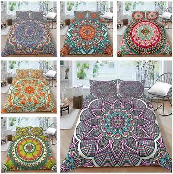 Комплект постельного белья для дома с 3D богемным рисунком, пододеяльник для спальни, наволочка, постельное белье в натуральную величину для украшения дома в Австралии/ЕС/США Baby 100x135cm