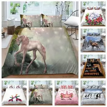 Комплект постельного белья для дома, комплект постельного белья на тему животных и наволочка, полноразмерное украшение для дома в Австралии, ЕС и США Baby 100x135cm