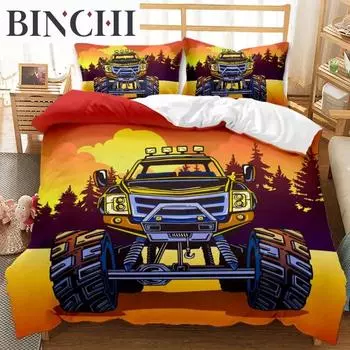 Комплект постельного белья для инженерной машины Комплект постельного белья из полиэстера для пикапа и внедорожника Double Queen King 70x133cm 2pcs