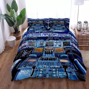 Комплект постельного белья для кабины пилота Airbus A380 King Queen Double Full Twin Single Size EU single(135x200cm)