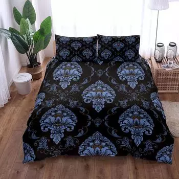 Комплект постельного белья для мальчиков в стиле барокко Mandala Vintage Mansion Duvet Cover Set King Queen Double Full Twin Single Size Boys EU single(135x200cm)
