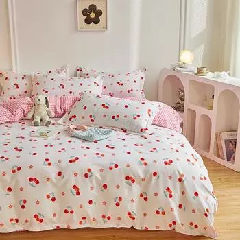 Комплект постельного белья для спальни девочки мальчика KIDS современный пододеяльник простыня наволочка домашний текстиль мягкое постельное белье 1.2m bed