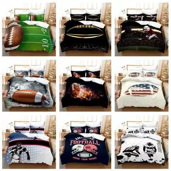 Комплект постельного белья для спорта, пододеяльники для регби, наволочки 2/3 шт., покрывало для мальчика-спортсмена в подарок, быстросохнущая ткань для домашнего текстиля Baby 100x135cm