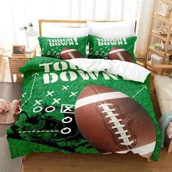 Комплект постельного белья для тенниса, спортивный стиль, пододеяльник для мальчика, комплект постельного белья 3D Queen Size, модный принт, покрывало для одеяла, комплект постельного белья UK Single 135x200cm&set