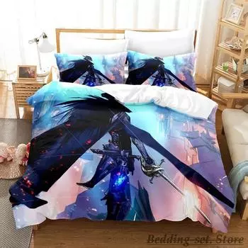 Комплект постельного белья Dragon Age Dreadwolf Single Twin Full Queen King Size Комплект постельного белья Aldult Kid Bedroom Duvetcover Sets Anime Game 70x133cm 2pcs