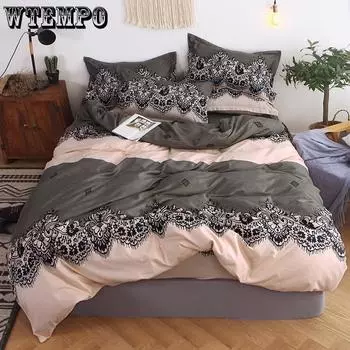 Комплект постельного белья, дышащее покрывало, приятное для кожи, хлопковое украшение для кровати Single 3pcs 150by200