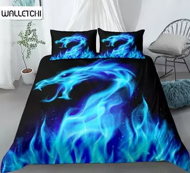 Комплект постельного белья Fire Of Dragon Single Twin Double Queen King Cal King Size Комплект постельного белья EU single(135x200cm)