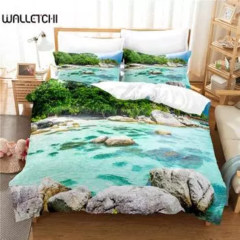 Комплект постельного белья Flowing Water, комплект пододеяльников, комплект постельного белья с 3D-печатью, комплект постельного белья размера Queen, модный дизайн EU single(135x200cm)