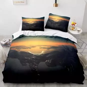 Комплект постельного белья Galaxy размера King, звездное небо, декор, разноцветная космическая туманность, полиэстеровый чехол для одеяла с блестками и звездами для мальчиков и девочек 70x133cm 2pcs