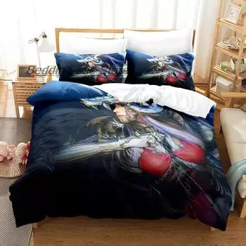 Комплект постельного белья Game Black Desert Single Twin Full Queen King Size, комплект постельного белья Aldult Kid Bedroom Duvetcover Sets Anime Bed Sheet Set 70x133cm 2pcs