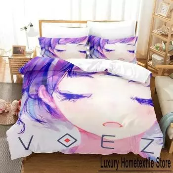 Комплект постельного белья Game VOEZ Single Twin Full Queen King Size для взрослых и детей, комплект пододеяльников с 3D-принтом и аниме-простыней EU Single 135x200cm