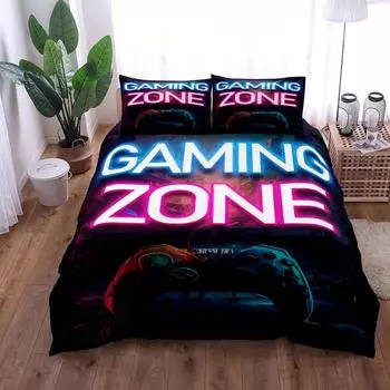 Комплект постельного белья Gaming Zone Art Duvet Cover Set King Queen Double Full Twin Single Size 265x228cm