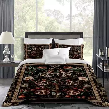Комплект постельного белья Gothic Pomegranate с односпальной кроватью размера «king-size» и двуспальной кроватью размера «king-size» в США 140x210cm