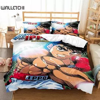 Комплект постельного белья Hajime No Ippo Duvet Cover Set King Queen Double Full Twin Single Size EU single(135x200cm)