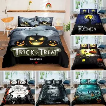 Комплект постельного белья «Halloween Tree» Queen King Horror Theme, пододеяльник, готический жуткий двойной пододеяльник, ветки, серый пододеяльник 70x133cm 2pcs