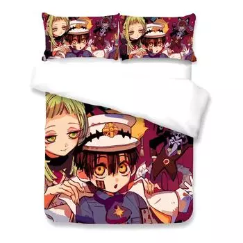 Комплект постельного белья Hanako-kun для туалета, односпальная кровать, двуспальная кровать, двуспальная кровать, комплект постельного белья для взрослых и детей, наборы постельного белья 3D Anime 014 70x133cm 2pcs