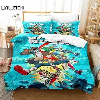 Комплект постельного белья Hi-Fi Rush с аниме-игрой, пододеяльник, стеганое одеяло, наволочка, одеяло размера «king-size», комплект постельного белья для мальчиков и взрослых 70x133cm 2pcs