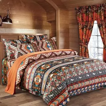 Комплект постельного белья из 2/3 предметов, комплект постельного белья в стиле бохо, пододеяльник, для спальни, гостевой комнаты (1*Пододеяльник + 1/2*Наволочка, без сердцевины) 172X218cm 3PCS
