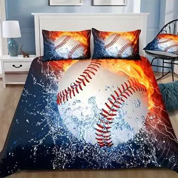 Комплект постельного белья из 3 предметов, напечатанный на 3D-принтере, мягкий и дышащий, можно стирать в стиральной машине, подходит для всех сезонов, домашний декор, подарок Eu Single135x200cm