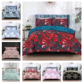 Комплект постельного белья из 3 предметов из богатого хлопка, пододеяльник, одинарный, двойной, размера «king-size» Super King Size Single 135x200cm