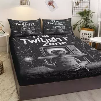 Комплект постельного белья из 3 предметов «Космическая игровая консоль» с двумя наволочками, подходит для гостиной и спальни (Мальчик, День защиты детей) 99cmx199cm