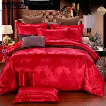 Комплект постельного белья из чистого атласа и шелка, домашний текстиль, комплект постельного белья королевского размера, постельное белье, пододеяльник US Twin (3pcs)