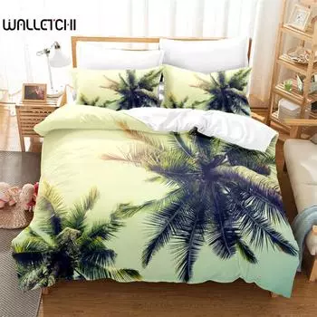 Комплект постельного белья из кокосовой пальмы, мангрового дерева, комплект пододеяльников, постельное белье с цифровой печатью, комплект постельного белья размера «queen size», модный дизайн EU single(135x200cm)