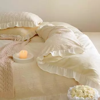 Комплект постельного белья из молочного флиса для матери и ребенка класса А из четырех предметов для зимнего тепла, утолщенный двусторонний пододеяльник, коралловая фланель A