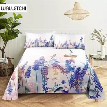 Комплект постельного белья из полиэстера с цифровой печатью, лавандового цвета, 0,9/1,2/1,5/1,8/2,0 м, с наволочкой и принтом 150X230cm(2Pcs)