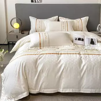 Комплект постельного белья из шелка, простыня, пододеяльник, наволочка, комплект из четырех предметов, комплект из трех предметов. 1.5m bed