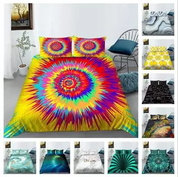 Комплект постельного белья из жаккардового 3D пододеяльника и наволочки. 2 или 3 двуспальные кровати. Полноразмерное постельное белье с рисунком на молнии. Супер удобное постельное белье. DE 100x135cm