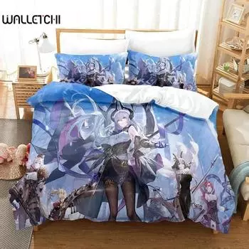 Комплект постельного белья «Эхокалипсис» с рисунком аниме, пододеяльник, комплект постельного белья, пододеяльник, наволочка, одеяло размера «king-size», комплект постельного белья для мальчиков и взрослых 70x133cm 2pcs