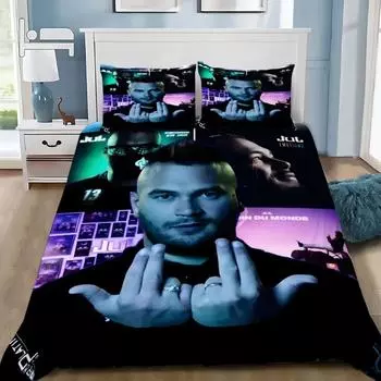 Комплект постельного белья JuL с 3D-печатью, JuL C est Pas Des Lol Пододеяльник Наволочка Взрослый Мальчик Девочка Украшение Спальни Детский Односпальный Двуспальный US Twin(172x218cm)