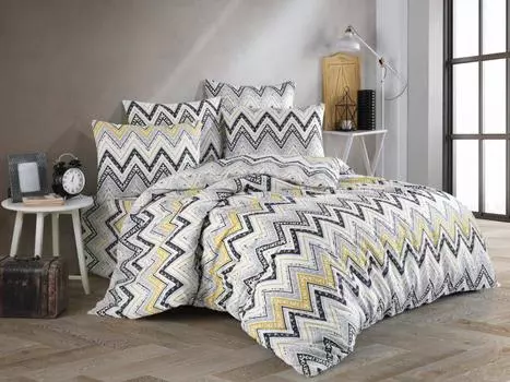 Комплект постельного белья Katalin 4 шт., пододеяльник, простыня, наволочка, двойной размер, с собственным рисунком