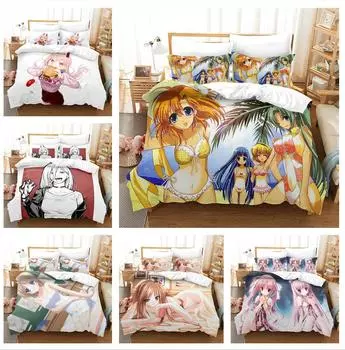 Комплект постельного белья «Красота аниме» Пододеяльник и наволочка «Красота мультфильма» 2/3 предмета мягкого и быстросохнущего украшения для дома в мужской комнате в доме Baby 100x135cm