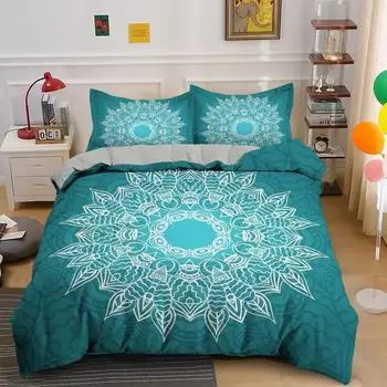 Комплект постельного белья Mandala, мягкий пододеяльник с 12 наволочками для детей и взрослых, пододеяльник из микрофибры 70x133cm 2pcs