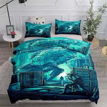 Комплект постельного белья Metal Gear Solid Snake Duvet Cover Set King Queen Double Full Twin Single Size EU single(135x200cm)