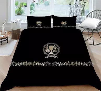 Комплект постельного белья, модные покрывала для мальчиков и подростков, домашний текстиль, пододеяльники, 3D трофей, королевский размер, покрывало на кровать UK Single 135x200cm