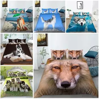 Комплект постельного белья на тему животных, комплект постельного белья, полноразмерный комплект постельного белья для спальни, двойное украшение для дома Baby 100x135cm