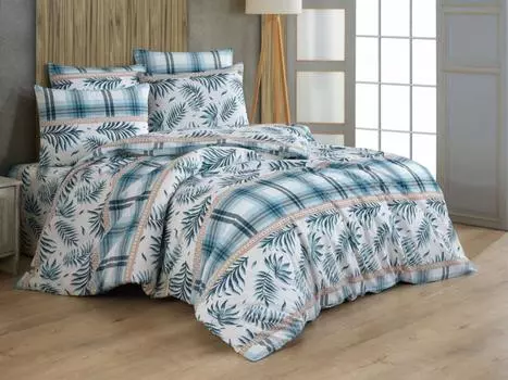 Комплект постельного белья Nick 4 шт., пододеяльник, простыня, наволочка, двойной размер, с собственным узором, свадьба, ежедневное использование