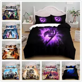 Комплект постельного белья Passate Natsu Comics, комплект постельного белья для детей, размер King Queen, двуспальный, односпальный, односпальный, размер для детей EU single(135x200cm)
