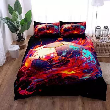Комплект постельного белья Passate Soccer Ball Duvet Cover King Queen Double Full Twin Single Size Boys 140x200cm