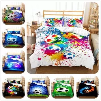 Комплект постельного белья Passate Soccer Ball Duvet Cover King Queen Double Full Twin Single Size Boys 150x200cm