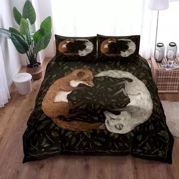 Комплект постельного белья Retro Foxes Duvet Cover Set EU Single Double King US Twin Full Queen Size Комплект постельного белья 150x200cm
